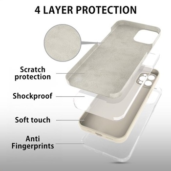 Kryt MyGadget pre iPhone 12 Pro - [4vrstvový ochranný kryt] - Pogumovaný kryt na telefón s mäkkou