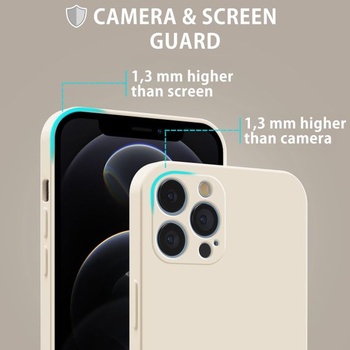 Kryt MyGadget pre iPhone 12 Pro - [4vrstvový ochranný kryt] - Pogumovaný kryt na telefón s mäkkou