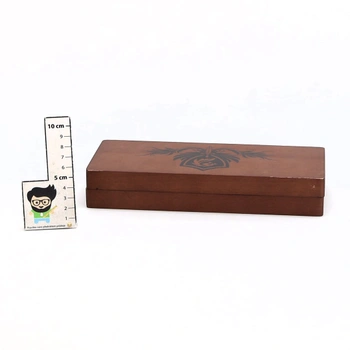 Drevená krabička na kocky Hunmor DND, hracia doska na kocky 24x10 cm, tácka na kocky s tanierom na