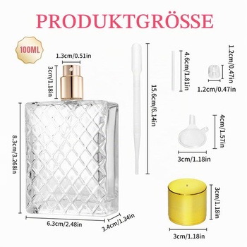 2 plniteľné rozprašovače parfumu, 100ml prázdna fľaštička na parfum