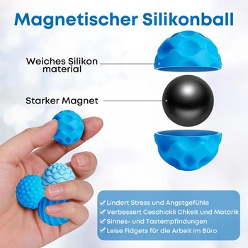 12 magnetických hraček Fidget, 12 silikonových magnetických stresových míčků pro děti, magnetické