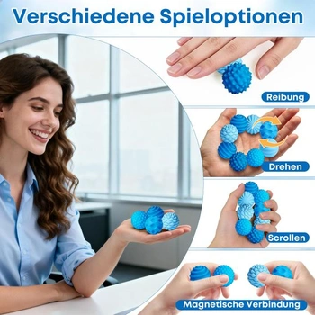 12 magnetických hraček Fidget, 12 silikonových magnetických stresových míčků pro děti, magnetické