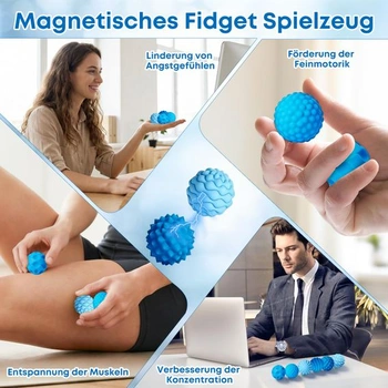12 magnetických hraček Fidget, 12 silikonových magnetických stresových míčků pro děti, magnetické