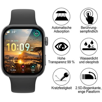 Ochranné tvrdené sklo pre Huawei Watch Fit 3, balenie 3 ks [odolné proti poškriabaniu][bez