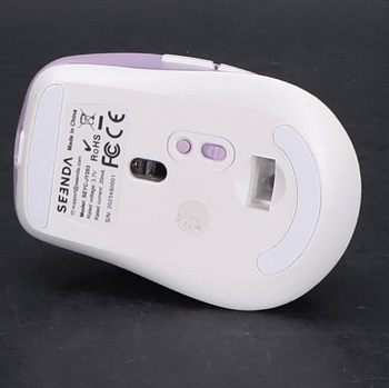 Seeda Bezdrôtová myš LED, Dobíjacia bezdrôtová myš s Mouse Jiggler, Tichá 2,4G USB bezdrôtová myš