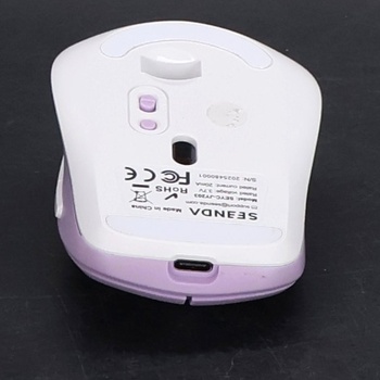 Seeda Bezdrôtová myš LED, Dobíjacia bezdrôtová myš s Mouse Jiggler, Tichá 2,4G USB bezdrôtová myš
