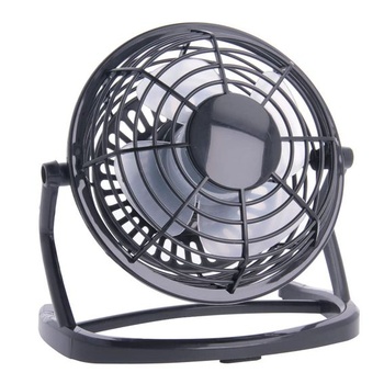 REY Mini USB ventilátor na notebook, stolný, tichý, otočný, čierny