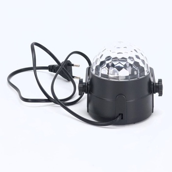 Morofme LED disko koule, 360° otočné párty světlo ovládané hudbou, 3W RGB disko světlo s dálkovým