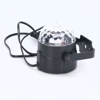 Morofme LED disko koule, 360° otočné párty světlo ovládané hudbou, 3W RGB disko světlo s dálkovým