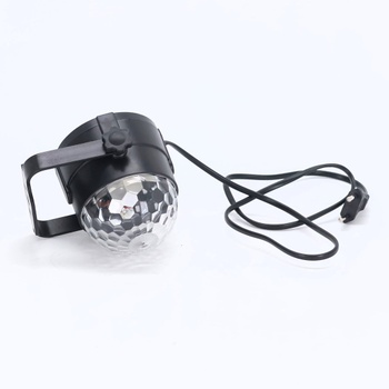Morofme LED disko koule, 360° otočné párty světlo ovládané hudbou, 3W RGB disko světlo s dálkovým