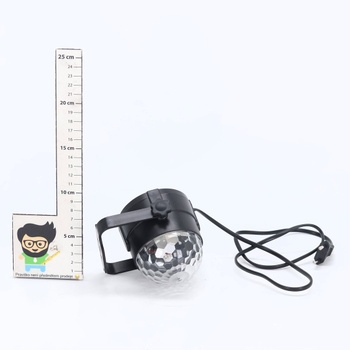 Morofme LED disko koule, 360° otočné párty světlo ovládané hudbou, 3W RGB disko světlo s dálkovým