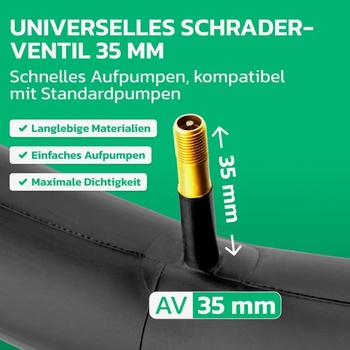 MoovMoov duše do kola 16 palců - Pro pneumatiky 16x2,75, 16x2,99 a 16x3,00 s ETRTO 65-305 až 76-305
