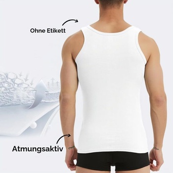 Pánske tielko YouShow, 3/5 kusov, 100% bavlnené, 3XL, 3*biele