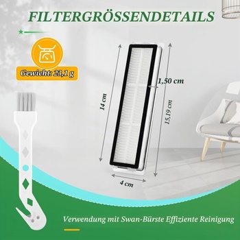 6 HEPA filtrů pro náhradní díly s HEPA filtrem pro vysavače Dreame D9/D9 Max/D9 Pro/L10 Pro/D10s Pro