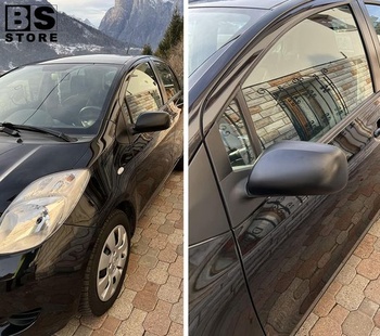 Kryty zrkadiel, kryty zrkadiel, spätné zrkadlá BSSTORE pre Yaris od roku 2006 do 2011, čierne |