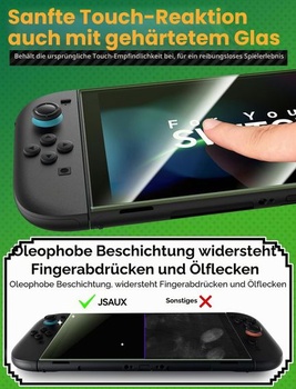 JSAUX 2dielna sada ochranných fólií s filtrom modrého svetla pre Nintendo Switch | Štandardný rámček