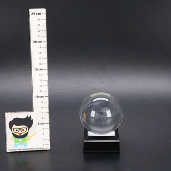 YATOSEEN 3D krištáľová guľa medúzy s viacfarebným nočným svetlom, K9 Crystal Mini model morskej