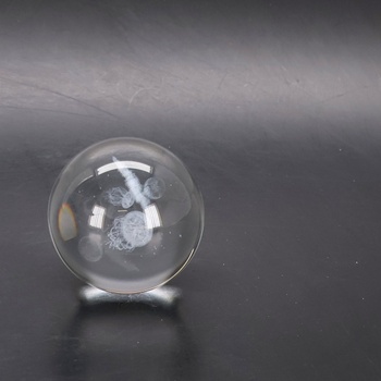 YATOSEEN 3D krištáľová guľa medúzy s viacfarebným nočným svetlom, K9 Crystal Mini model morskej
