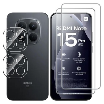 Fitudoos pre Xiaomi Redmi Note 15 pre 5G [2 ks] Ochranné tvrdené sklo na displej + ochranná fólia