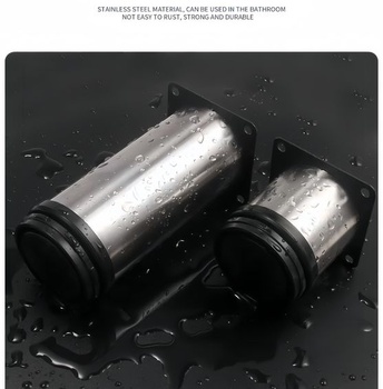 4 nastaviteľné nábytkové nohy, výškovo nastaviteľné (0-15 mm) - nerezová oceľ (0,6 mm) - ABS
