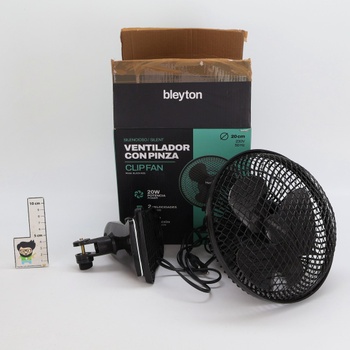 Stolný ventilátor BLEYTON čierny, 20W, so štipcom