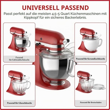 Ochranný kryt proti striekajúcej vode kompatibilný s kuchynským robotom KitchenAid s objemom 4,5-5