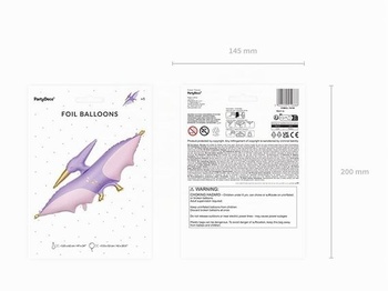 Fóliový balónik s pterodaktylom 115x53cm - XXL balónik na hélium alebo vzduch - balónik na dinosaurie