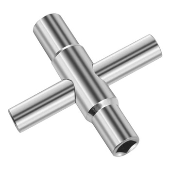 Štvorhranný kľúč, 4cestný, vnútorné rozmery 6,5 mm/7 mm/8 mm/9 mm, kľúč do rozvádzačovej skrine,