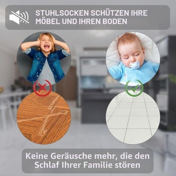 Healeved 24dielne oválne krytky na nohy nábytku 1,97 x 1,18 x 0,79 palca čierne protišmykové