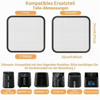 Dvojdielny nerezový kryt proti striekajúcej vode pre teplovzdušnú fritézu Cosori Airfryer CP158 5,5