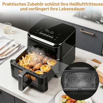 Dvojdielny nerezový kryt proti striekajúcej vode pre teplovzdušnú fritézu Cosori Airfryer CP158 5,5