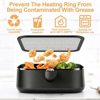 Dvojdielny nerezový kryt proti striekajúcej vode pre teplovzdušnú fritézu Cosori Airfryer CP158 5,5