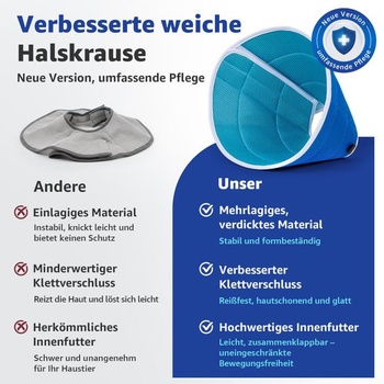 Krčná ortéza PICK FOR LIFE pre psov, mäkká, priedušná, nastaviteľná 3XL (krk: 50,8-55,9 cm)