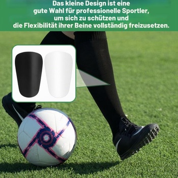 Mini chrániče holení na fotbal, bílé, černé, 10 x 6,2 cm