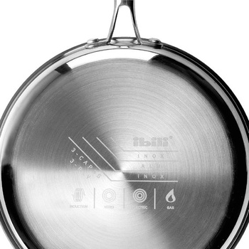 Panvica IBILI Natural Trojitá vrstva, 24 cm, nerezová oceľ, vhodná na indukciu, bez nepriľnavého