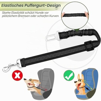 Postroj pre psov SlowTon s bezpečnostným pásom do auta, dvojvrstvový priedušný latexový sieťovaný