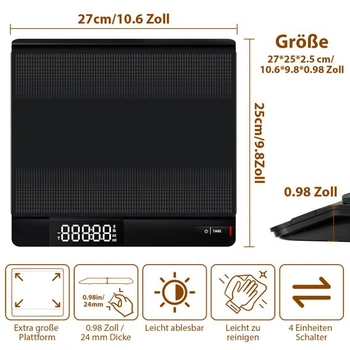 Poštovní váha UNIWEIGH 15 kg/33 lb, digitální kuchyňská váha s přesností 0,1 oz