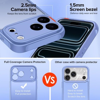 Puzdro ivoler pre iPhone 17 Pro, [vojenský štandard] nárazuvzdorné a poškriabané puzdro na