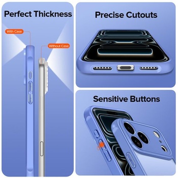 Puzdro ivoler pre iPhone 17 Pro, [vojenský štandard] nárazuvzdorné a poškriabané puzdro na