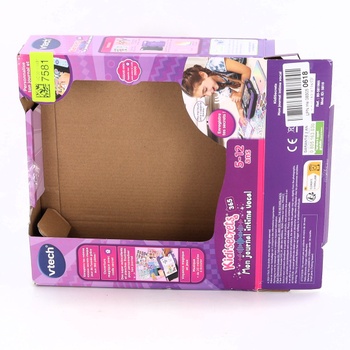 VTECH - KidiSecrets 365 Môj čierny hlasový denník, elektronický denník s kódom, mikrofónny záznamník,