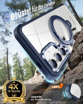 Puzdro HuwaiH pre Samsung Galaxy S24/S25 s 360 ° magnetickým stojanom, [16FT odolné proti pádu a