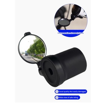 Veľké číre spätné zrkadlo na riadidlá bicykla, otočné o 360 ° a nastaviteľné pre