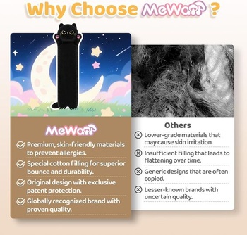 Umelecky navrhnutý ultra mäkký dlhý plyšový vankúšik s motívom čiernej mačky, extra výplň pre