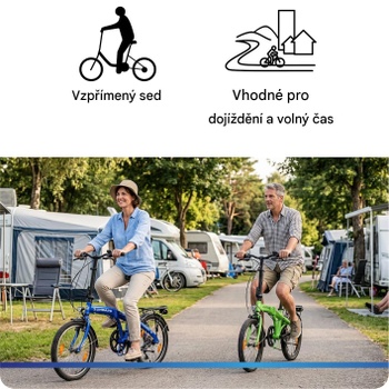 Skladací bicykel ZF20 Speed ​​Folder, 20 palcov, Shimano, 6 rýchlostí, zelené - N