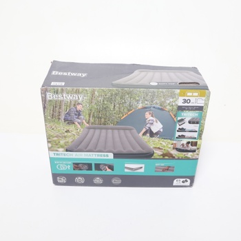 Bestway TriTech Dvojitý nafukovací matrac, elektrické čerpadlo s USB, 203 x 152 x 30 cm, 2 osoby,