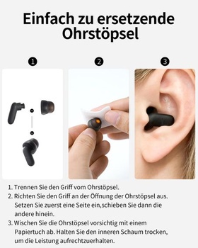 3 páry ušných nástavcov Qufits pre špunty do uší QubitPulse Dream a Bloom na spanie, ultra mäkké ušné