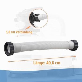 Hadica k bazénovému filtračnému čerpadlu ReachMall, 38 mm, 2 kusy, Náhradná hadica ku skimmeru,