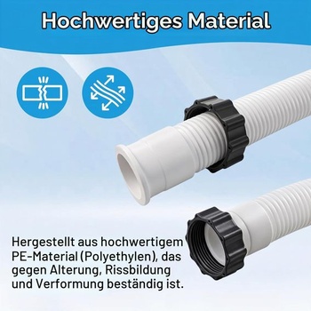 Hadica k bazénovému filtračnému čerpadlu ReachMall, 38 mm, 2 kusy, Náhradná hadica ku skimmeru,