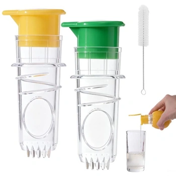 Dvojdielny ručný lis na citrusovú šťavu, žltý/zelený plast,…