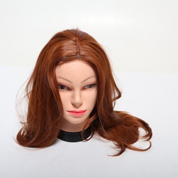 FESHFEN Parochne s čipkovou prednou časťou a ofinou, dĺžka 45 cm, Dámske parochne, Gaštanové syntetické
